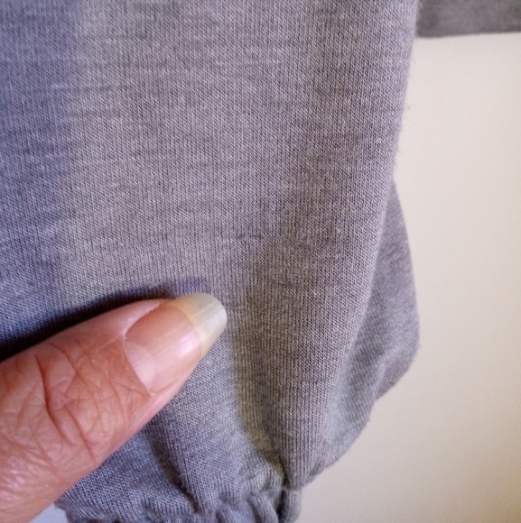 Banana Republic gray zip up lounge hoodie with balloon sleeves and elastic cuffs - Picture 9 of 9